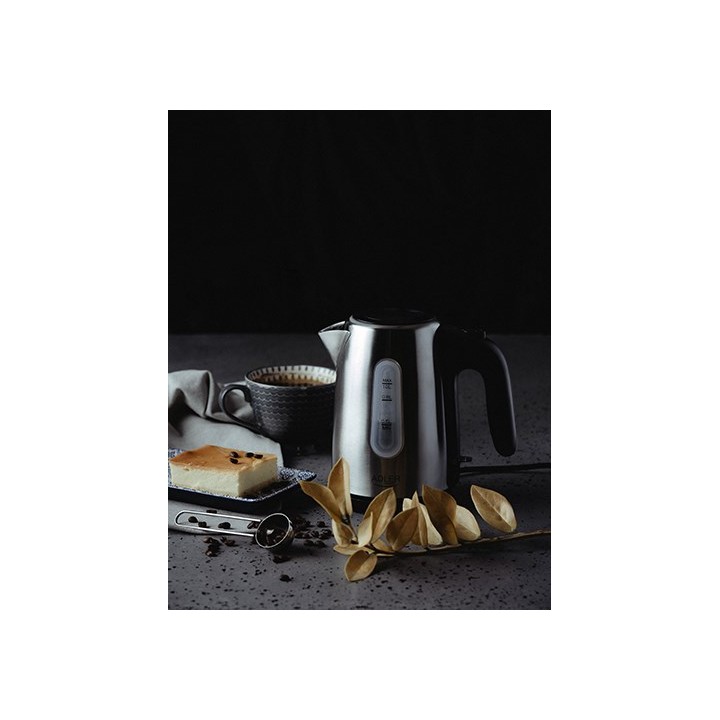 Adler AD 1273 bollitore elettrico 1 L 1200 W nero nocciola acciaio inossidabile
