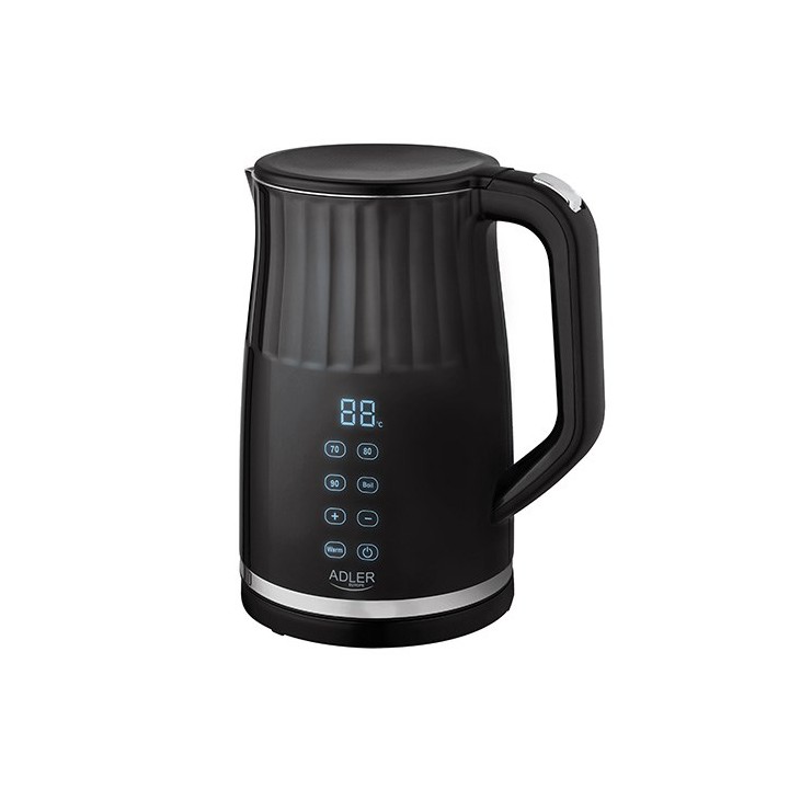 Adler AD 1350 1.7L Bollitore elettrico con controllo della temperatura LED nero