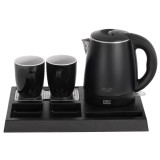 Adler AD 1387 Hotel Bollitore in acciaio inossidabile 1 L + vassoio con tazze nero