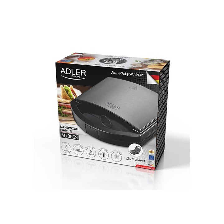 Adler AD 3069 Tostapane per panini nero