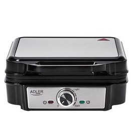 Adler AD 3083 piastra per waffle 4 waffle 1800 W nero argento