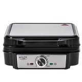 Adler AD 3083 piastra per waffle 4 waffle 1800 W nero argento