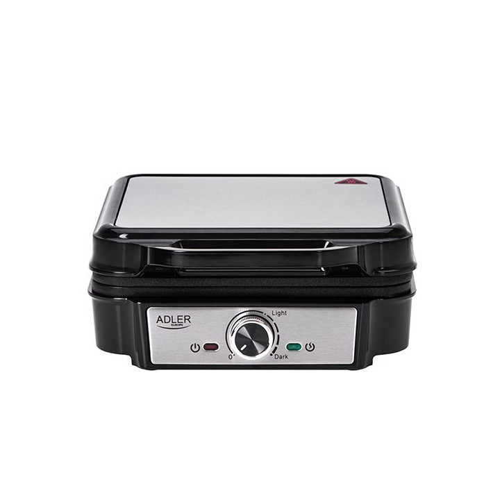 Adler AD 3083 piastra per waffle 4 waffle 1800 W nero argento