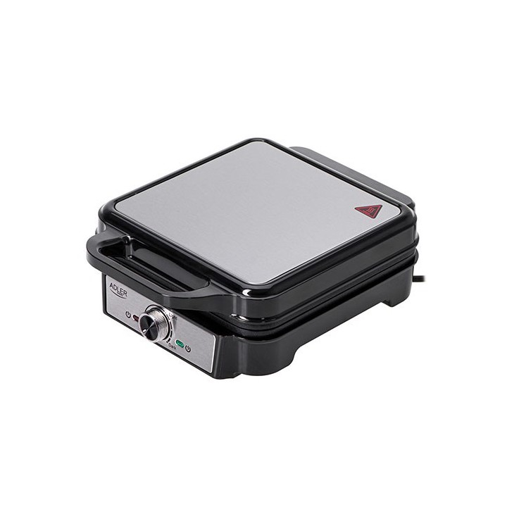 Adler AD 3083 piastra per waffle 4 waffle 1800 W nero argento