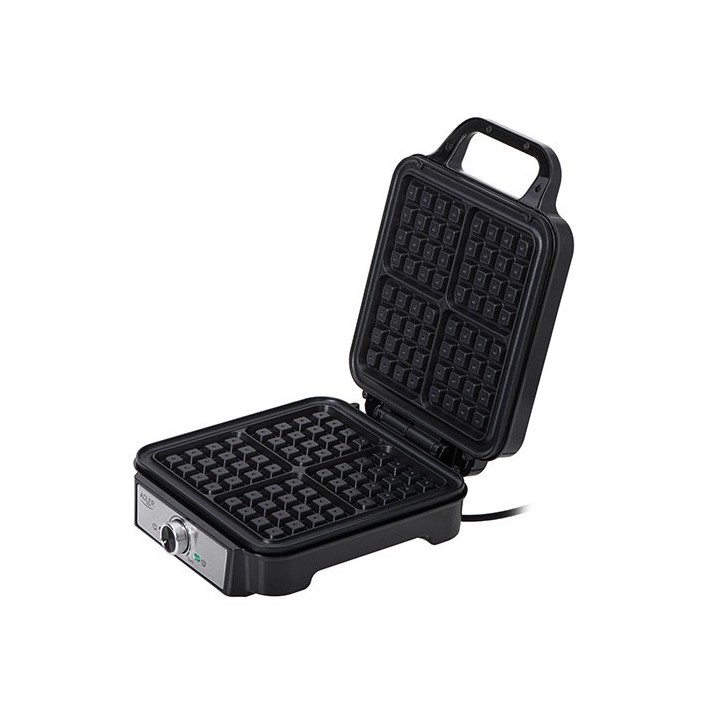 Adler AD 3083 piastra per waffle 4 waffle 1800 W nero argento