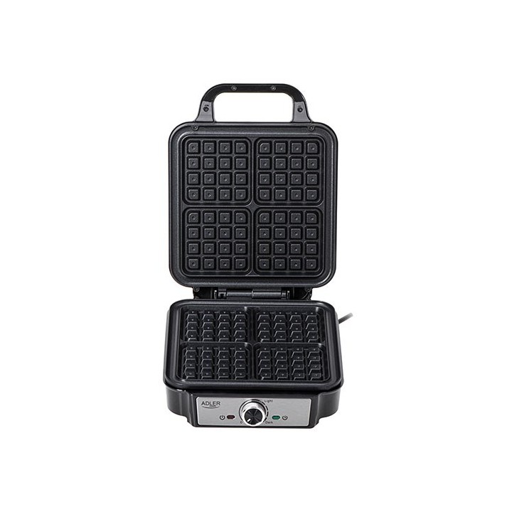 Adler AD 3083 piastra per waffle 4 waffle 1800 W nero argento