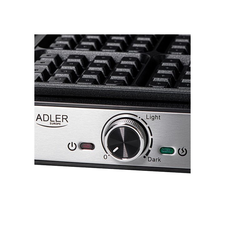 Adler AD 3083 piastra per waffle 4 waffle 1800 W nero argento