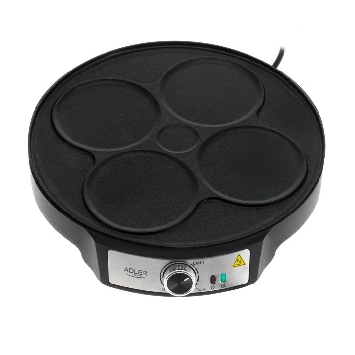 Adler AD 3093 Piastra per pancake elettrica doppia 2 in 1 Nero