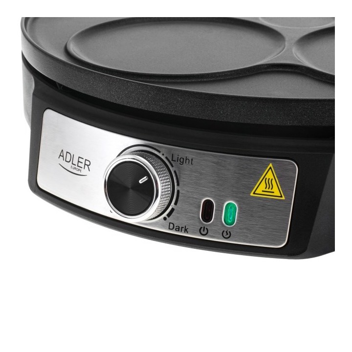 Adler AD 3093 Piastra per pancake elettrica doppia 2 in 1 Nero