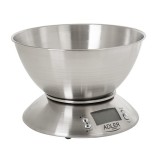 Adler AD 3134 bilancia da cucina elettronica acciaio inox rotonda