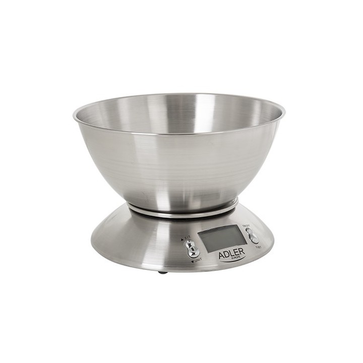 Adler AD 3134 bilancia da cucina elettronica acciaio inox rotonda