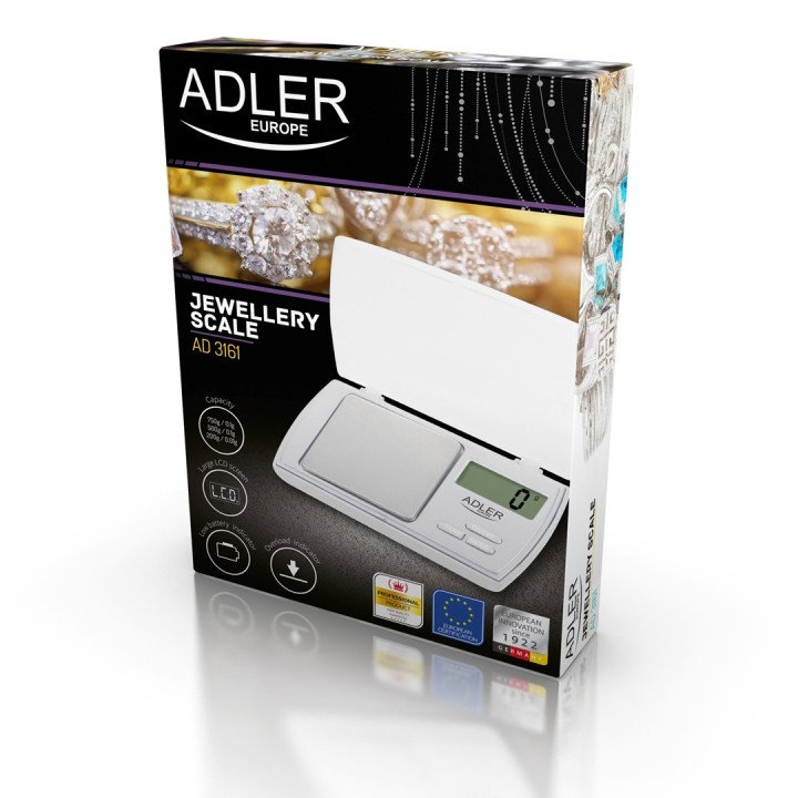 Adler AD 3161 bilancia da cucina bianco rettangolare bilancia personale elettronica