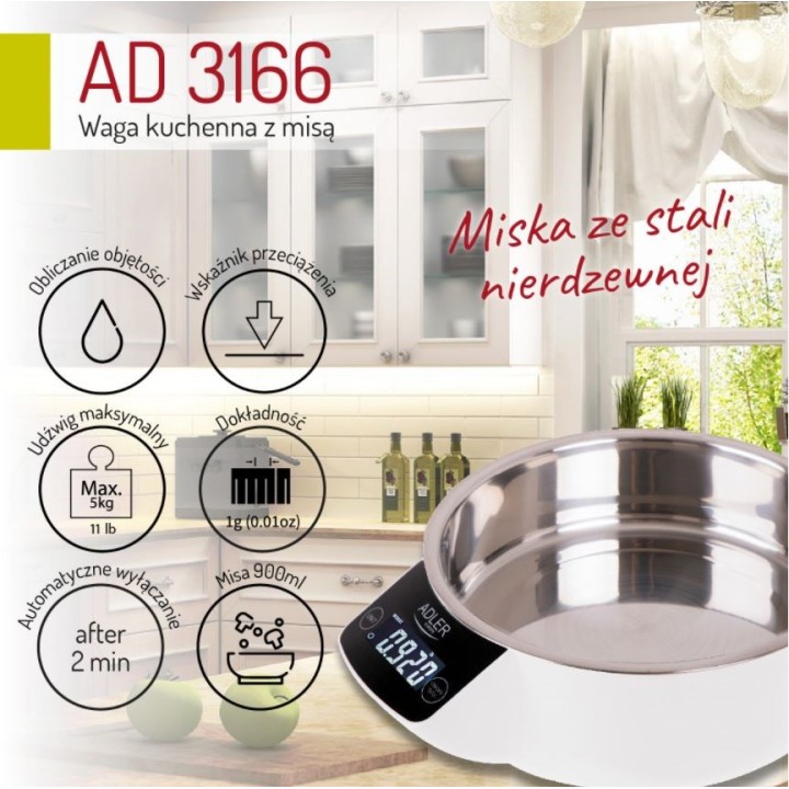 Adler AD 3166 Bilancia da cucina elettronica