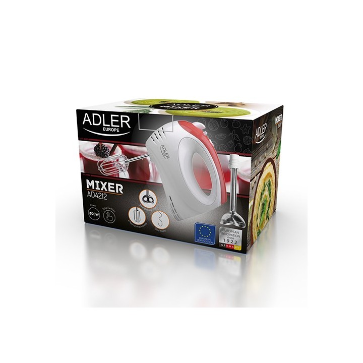 Adler AD 4212 Frullatore Frullatore manuale Rosso Bianco