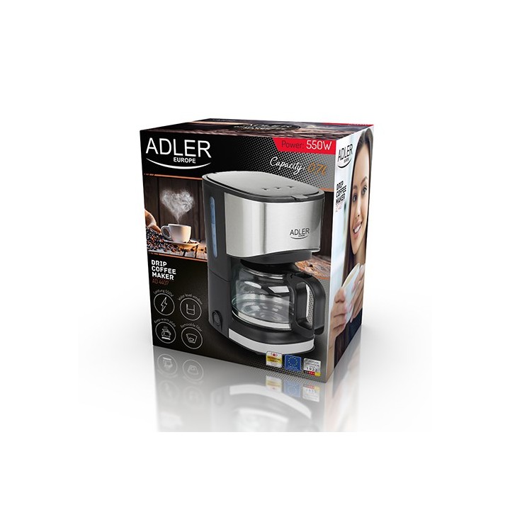Adler AD 4407 macchina da caffè semi-automatica caffettiera a goccia
