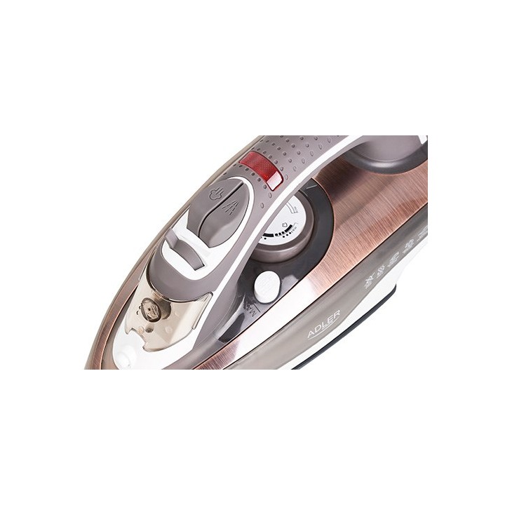 Adler AD 5030 ferro da stiro ferro a vapore piastra in ceramica 3000 W marrone grigio bianco