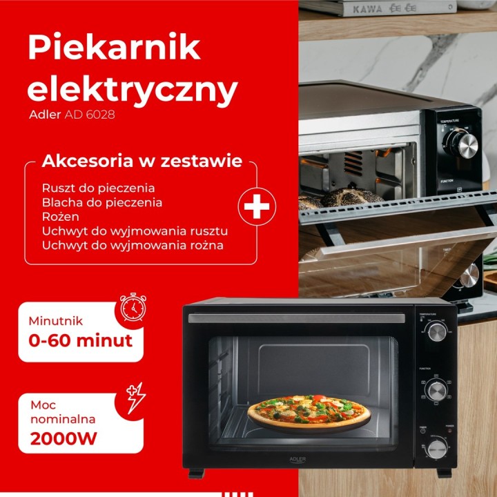 Adler AD 6028 forno nero