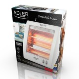 Adler AD 7709 Termoriscaldatore ambiente interno Bianco 800 W Quarzo