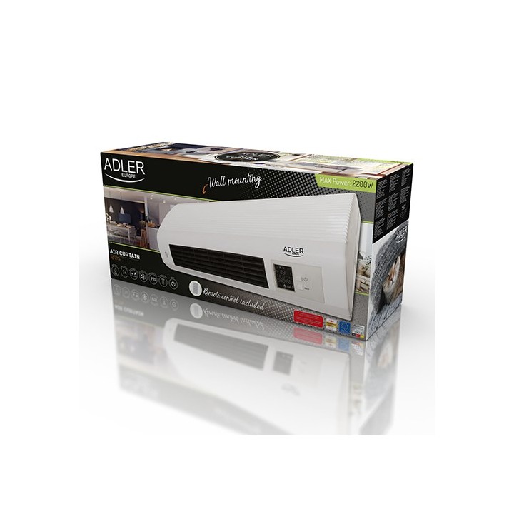 Adler AD 7714 riscaldatore d'ambiente elettrico interno nero bianco 2200 W ventilatore riscaldatore d'ambiente elettrico