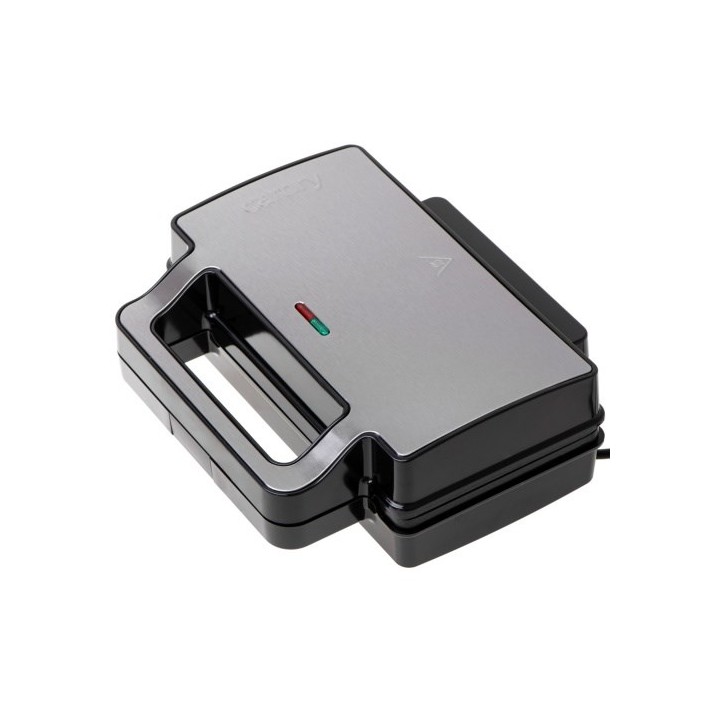 Adler CR 3074 Piastra per panini 2 in 1 nero acciaio inox