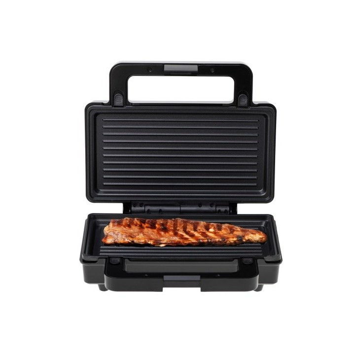 Adler CR 3074 Piastra per panini 2 in 1 nero acciaio inox