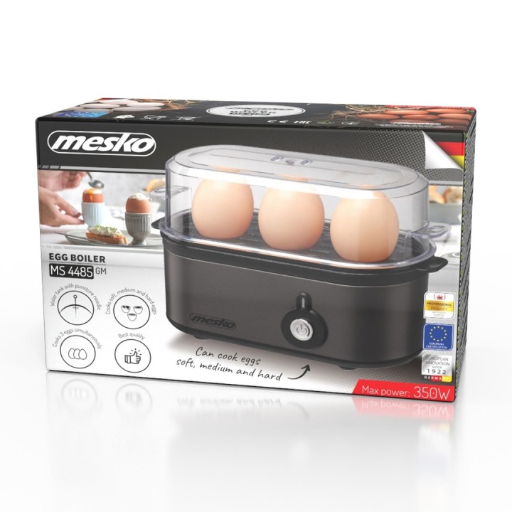 Cuociuova MESKO MS 4485GM Grigio scuro 3 uova 210W