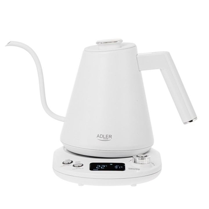 Bollitore elettrico ADLER AD 1349w con beccuccio lungo 1.0L Bianco