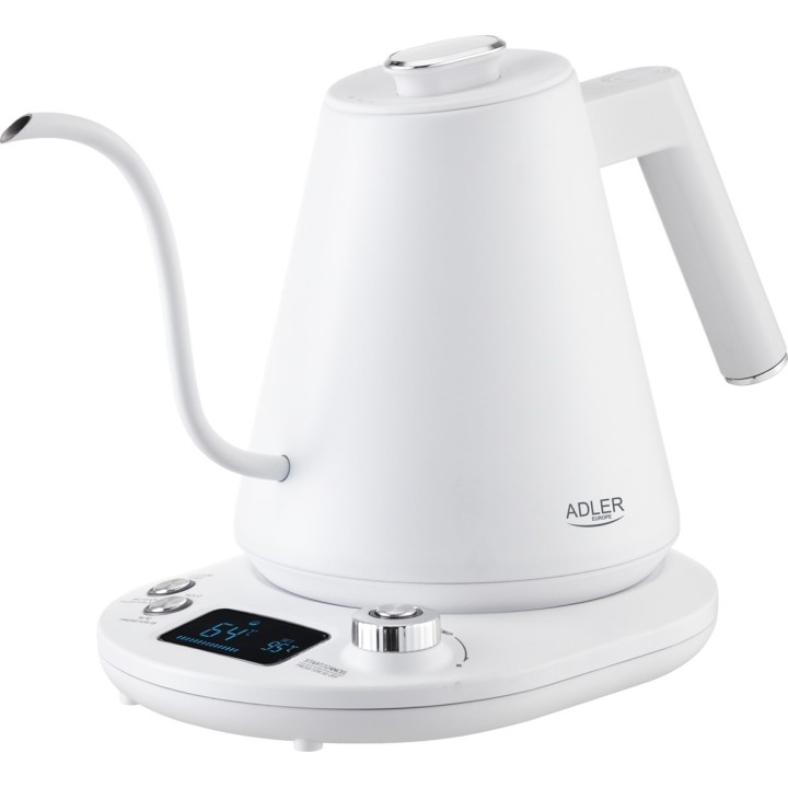 Bollitore elettrico ADLER AD 1349w con beccuccio lungo 1.0L Bianco