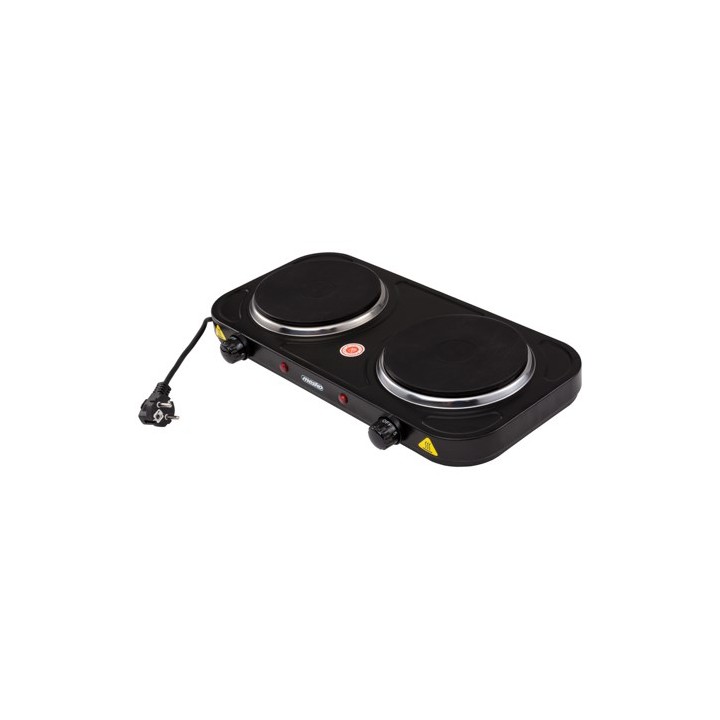 Mesko Home MS 6509 Piano cottura Nero Da banco Piastra sigillata 2 zone