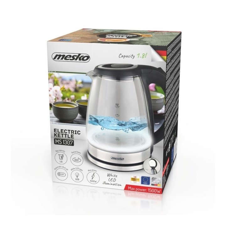 Mesko MS 1307 Bollitore elettrico in vetro 1.8 L