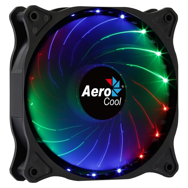Aerocool COSMO12FRGB PC Ventola 12cm LED RGB Connettore Molex Silenzioso Nero
