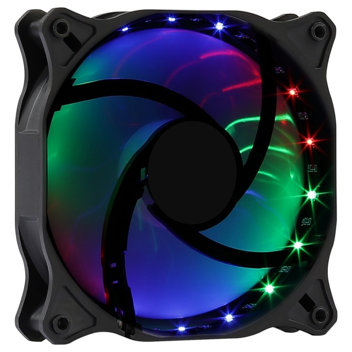 Aerocool COSMO12FRGB PC Ventola 12cm LED RGB Connettore Molex Silenzioso Nero