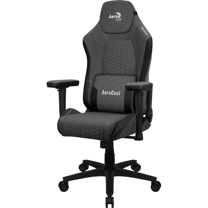 Aerocool CROWNASHBK Sedia gaming ergonomica con cuscini regolabili tecnologia AeroWeave nero