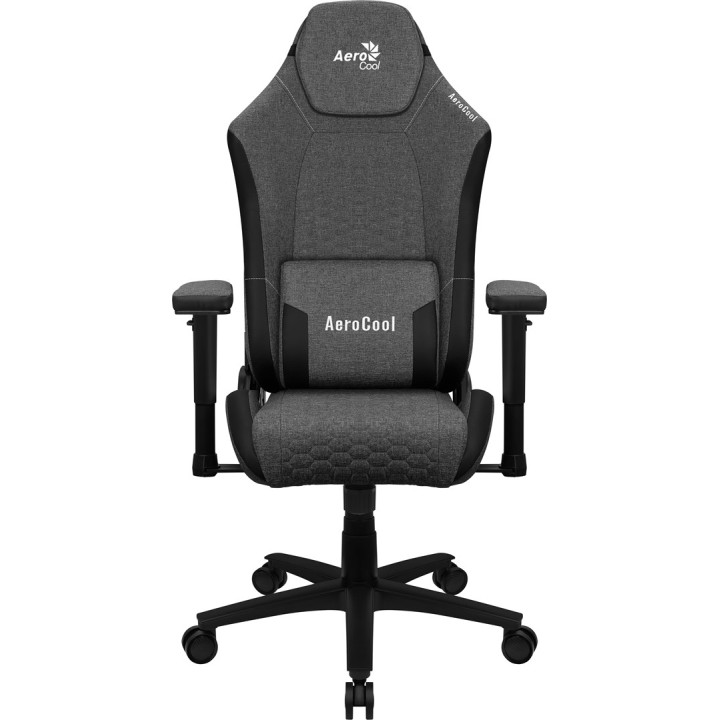 Aerocool CROWNASHBK Sedia gaming ergonomica con cuscini regolabili tecnologia AeroWeave nero