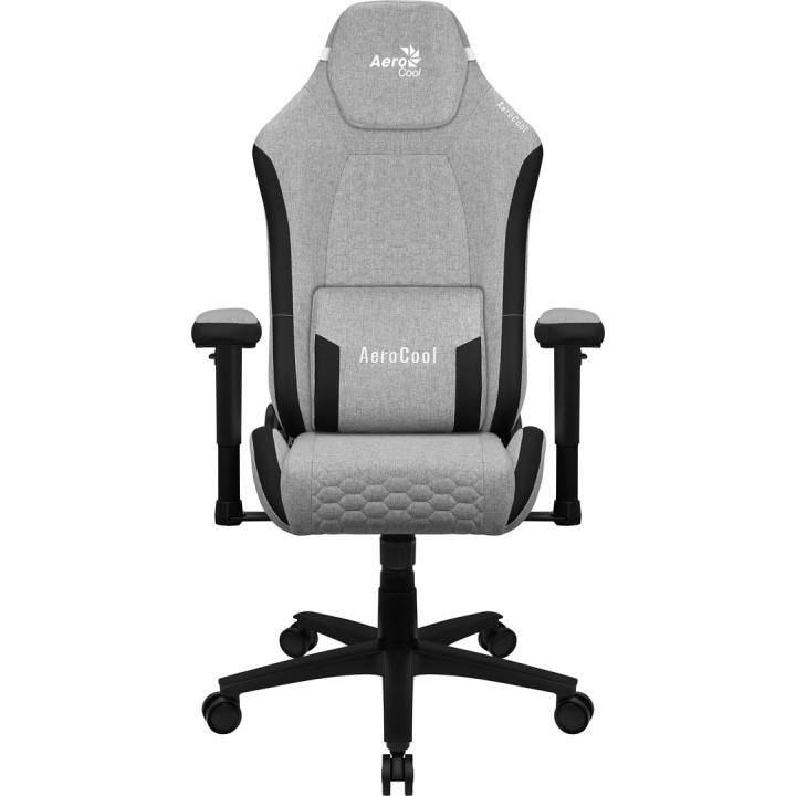 Aerocool CROWNASHGR Sedia gaming ergonomica con cuscini regolabili tecnologia AeroWeave grigio
