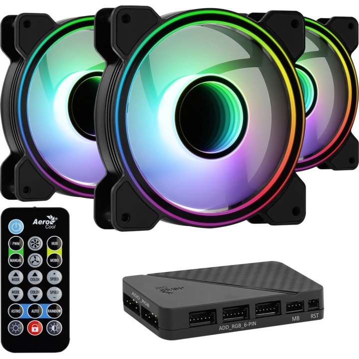 Aerocool Mirage 12 ARGB Pro Set raffreddamento case per PC 12 cm nero