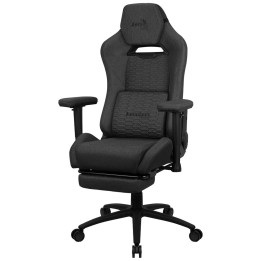 Aerocool ROYALASHBK Sedia gaming ergonomica premium con poggiapiedi e tecnologia Aeroweave nero
