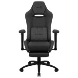 Aerocool ROYALASHBK Sedia gaming ergonomica premium con poggiapiedi e tecnologia Aeroweave nero