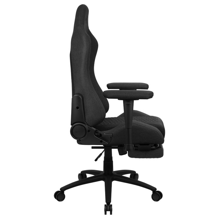 Aerocool ROYALASHBK Sedia gaming ergonomica premium con poggiapiedi e tecnologia Aeroweave nero