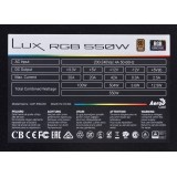 Alimentatore Aerocool Lux RGB 550M 550 W Nero