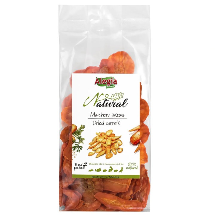 ALEGIA carote essiccate - snack per roditori e conigli - 60g