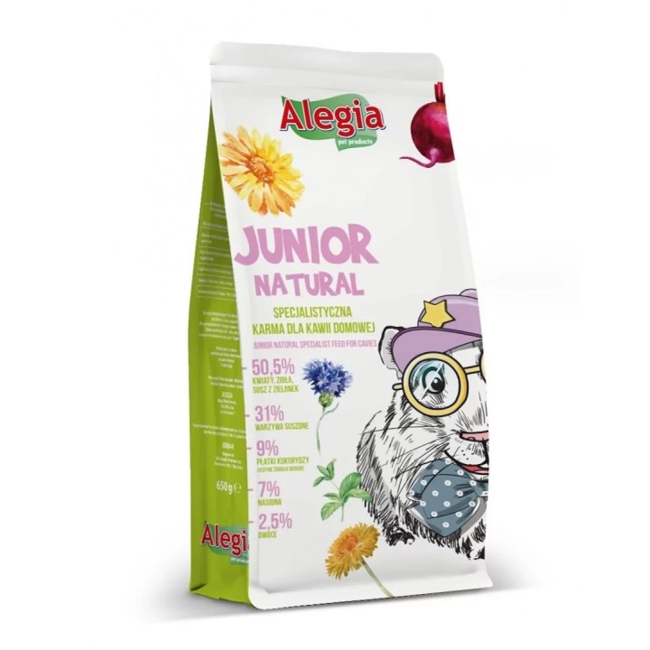 ALEGIA Junior Natural - cibo per cavie domestiche - 650g