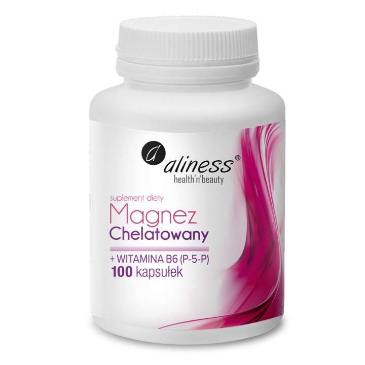ALINESS Chelated Magnesium 650 mg + B6 (P-5-P – integratore alimentare – 100 capsule