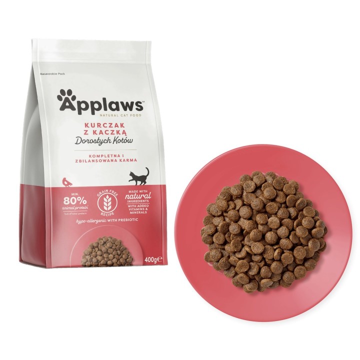 APPLAWS Adult Pollo con anatra - cibo secco per gatti - 400g
