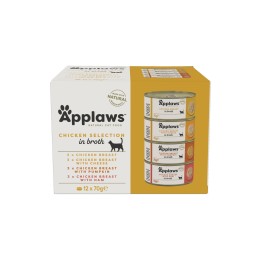 APPLAWS Selezione di pollo in brodo - cibo umido per gatti - 12x70g