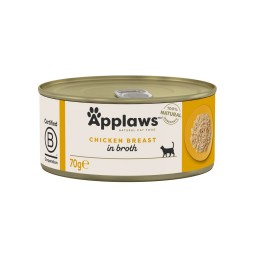 APPLAWS Petto di pollo in brodo - cibo umido per gatti - 70g