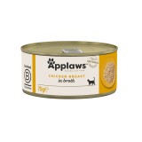 APPLAWS Petto di pollo in brodo - cibo umido per gatti - 70g