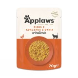 APPLAWS Petto di pollo con zucca in brodo - cibo umido per gatti - 70g