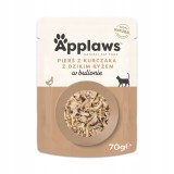 APPLAWS Petto di pollo con riso selvatico in brodo - cibo umido per gatti - 70g