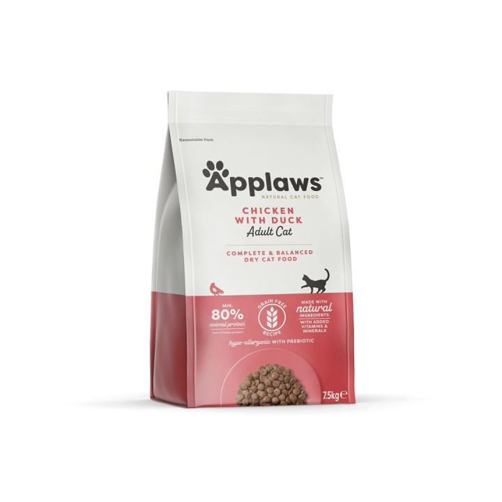 APPLAWS Pollo con anatra - cibo secco per gatti - 7 5kg